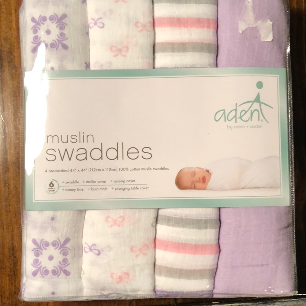 Brand New Aden and Anais muslin swaddles